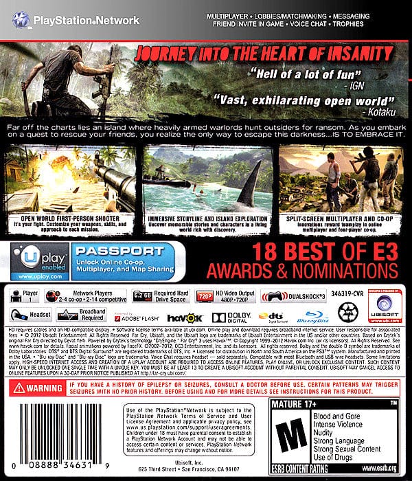 Far Cry 3 Sur PS3 – Version PAL Française – Complet – Bon état
