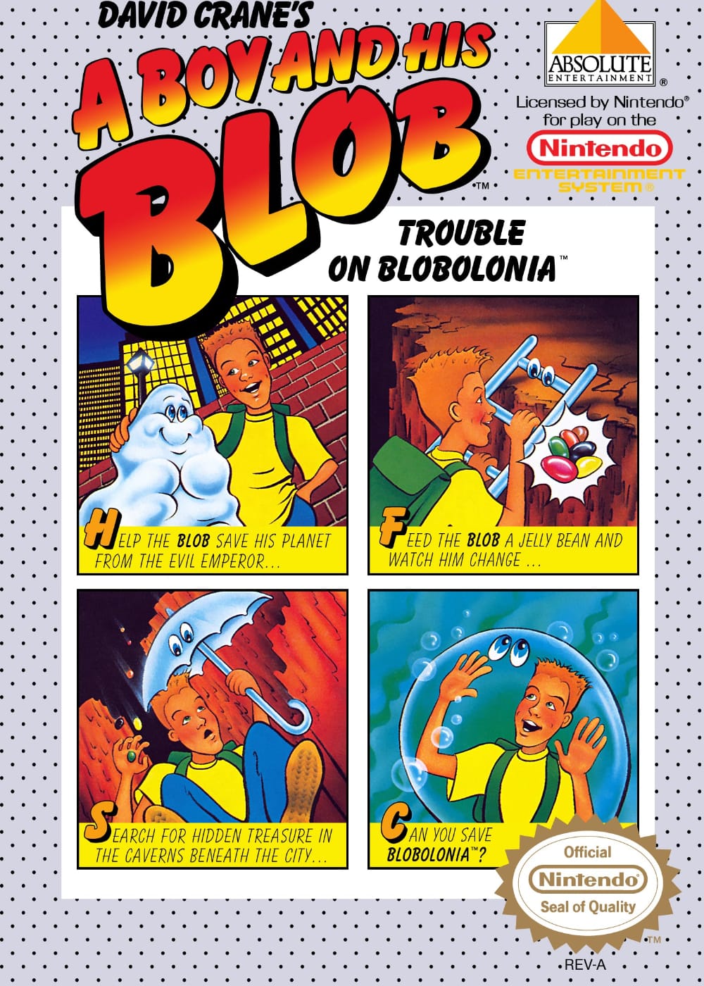 A Boy and His Blob Trouble on Blobolonia Nintendo NES Game