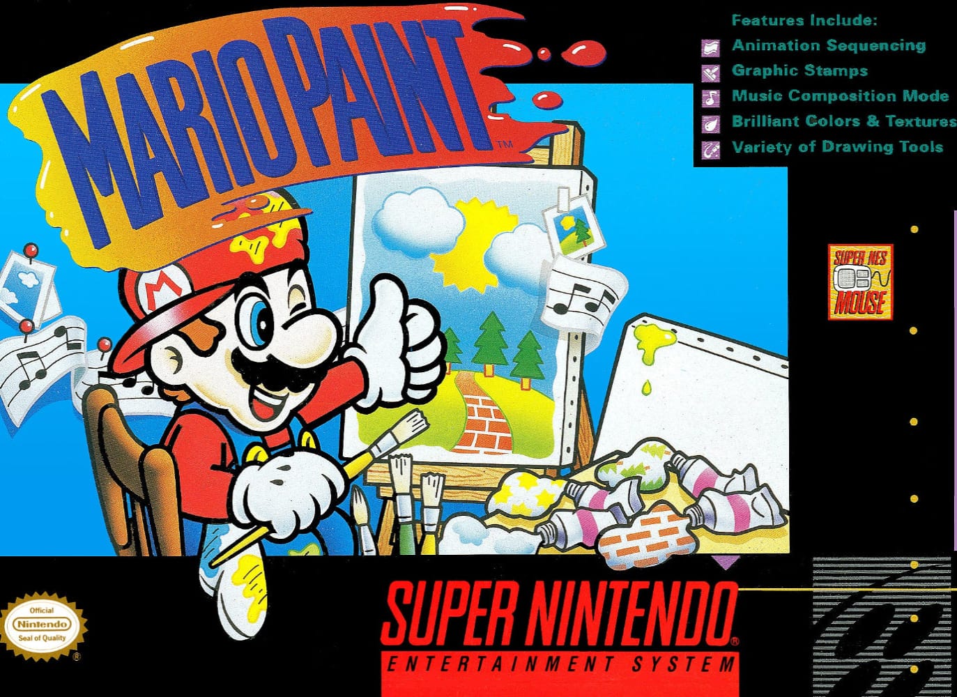 Mario Paint - Super Nintendo Game - Gandorion Games.