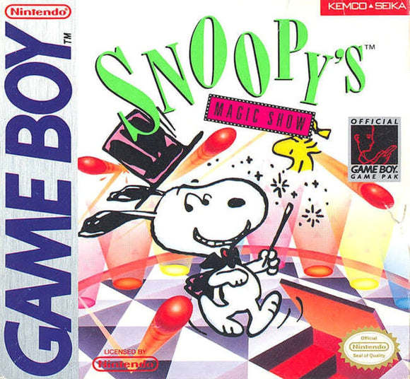 Snoopy's Magic Show Nintendo Game Boy.