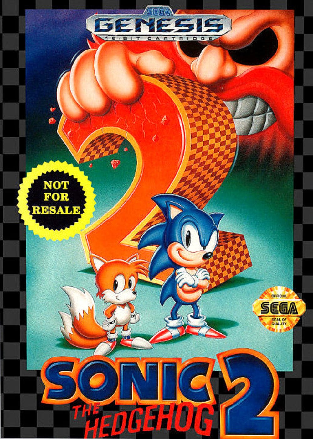 Sonic the Hedgehog 2 (Not for Resale) - Sega Genesis.