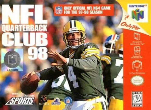 NFL Quarterback Club 98 Nintendo 64 Video Game N64 - Gandorion Games