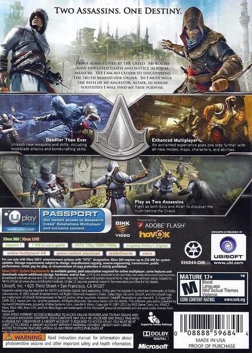  Assassin's Creed Revelations (Xbox 360) : Video Games