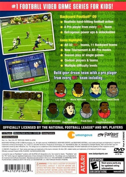 Backyard Football 09 Sony PlayStation 2 Video Game PS2 - Gandorion Games
