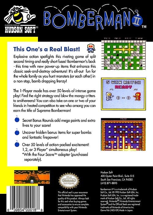 Bomberman II (Nintendo Entertainment System | NES) Authentic BOX ONLY