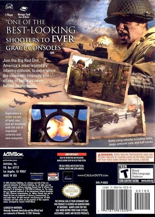 Call of Duty 2: Big Red One - GameCube - Gandorion Games