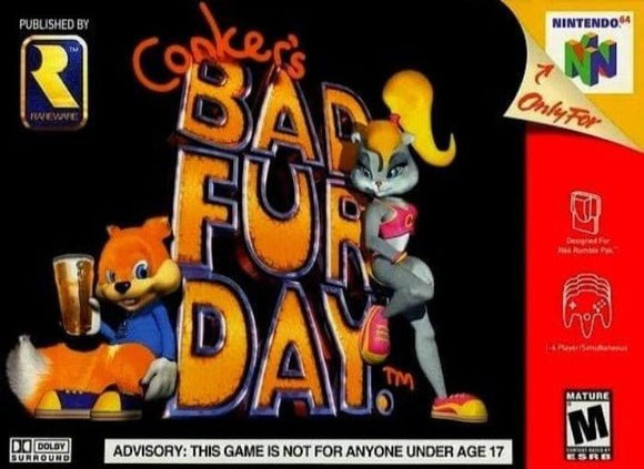 Conker's Bad Fur Day Nintendo 64 Video Game N64 - Gandorion Games