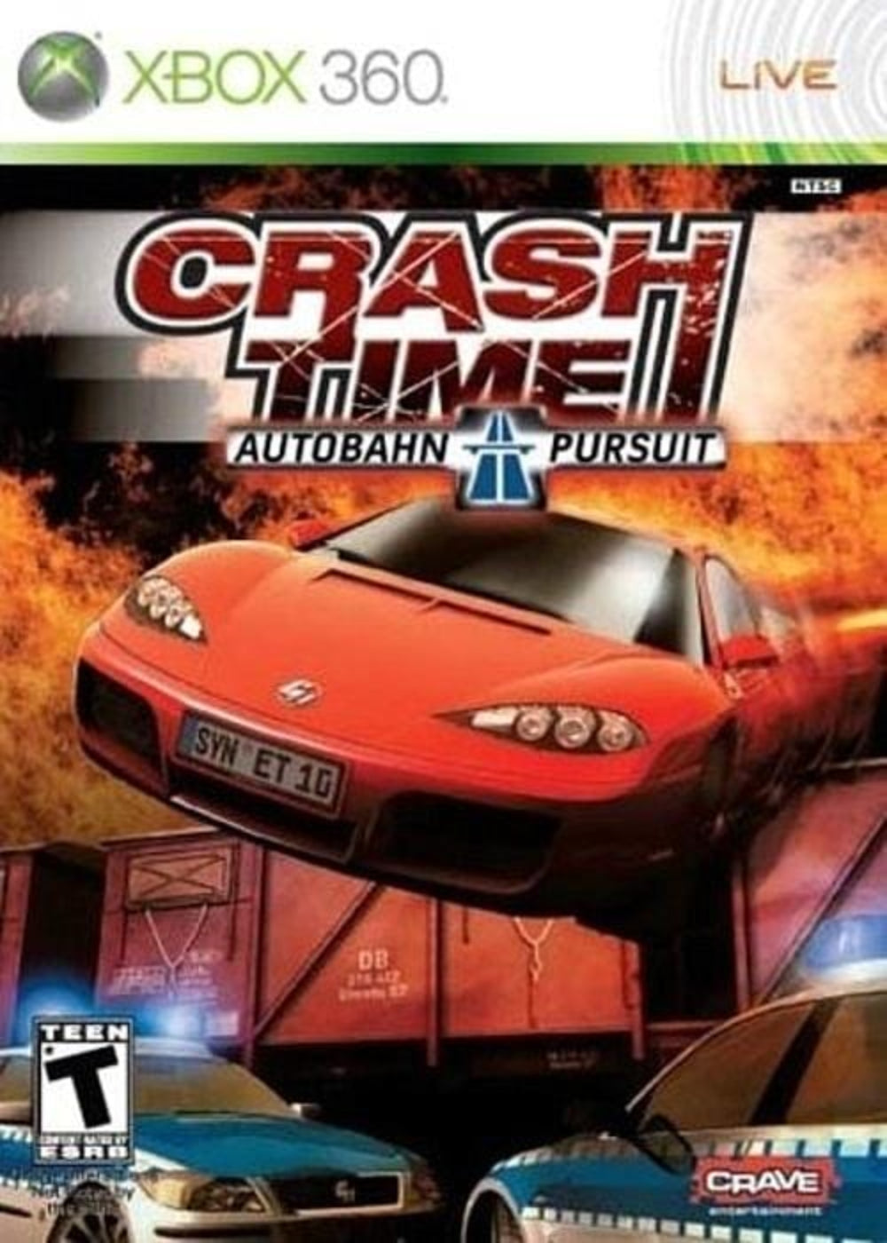 Crash Time: Autobahn Pursuit Microsoft Xbox 360 Game.