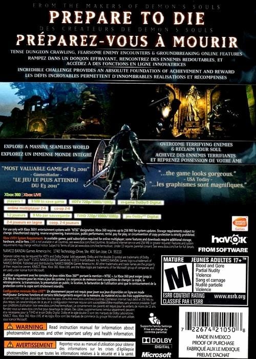 Dark Souls Microsoft Xbox 360 Game Gandorion Games