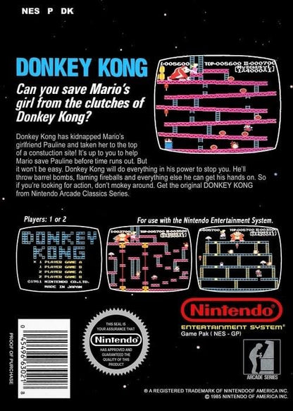 Donkey Kong (Arcade Classic Series) - Nintendo NES Game