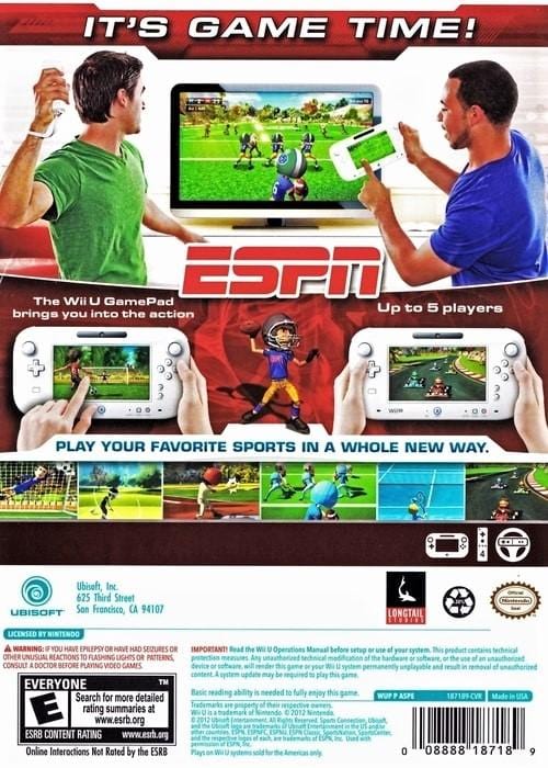 Espn Sports Wii Sports Connection ESPN Sports Connection Wii U