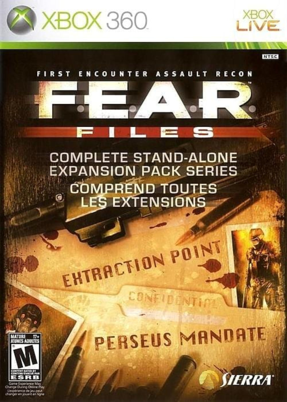 F.E.A.R. Files Microsoft Xbox 360 Game.