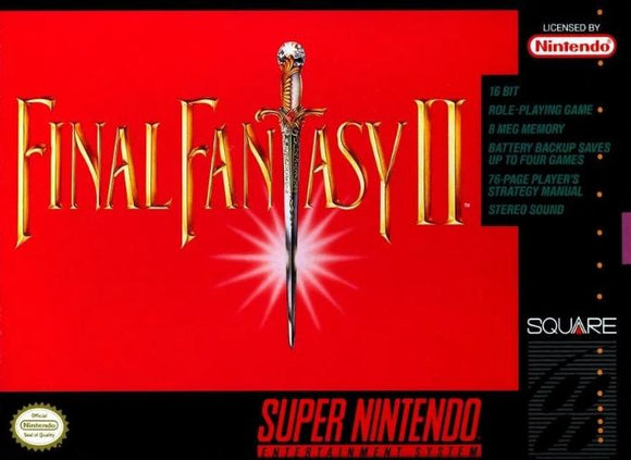 Final Fantasy II Super Nintendo SNES Super Nintendo Video Game SNES - Gandorion Games