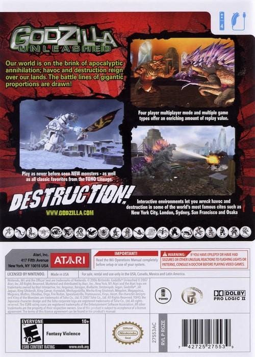 godzilla unleashed wii monsters Godzilla Unleashed Nintendo Wii Game