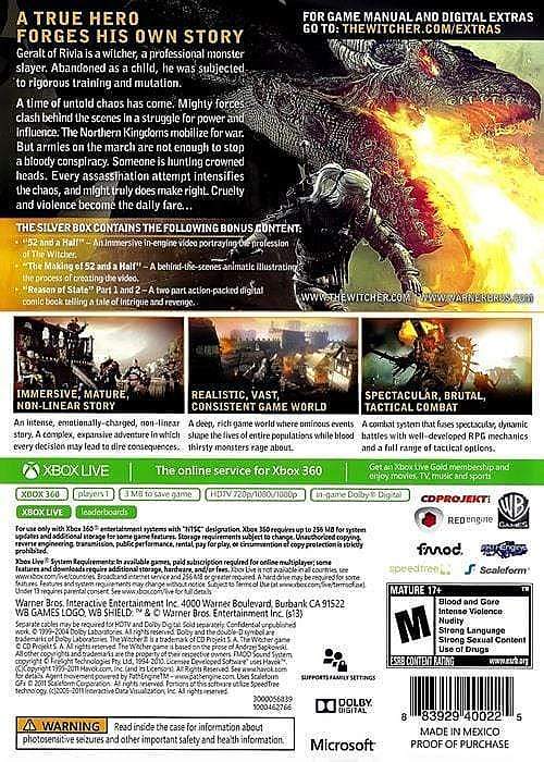 The Witcher 2: Assassins of Kings Enhanced Edition Microsoft Xbox