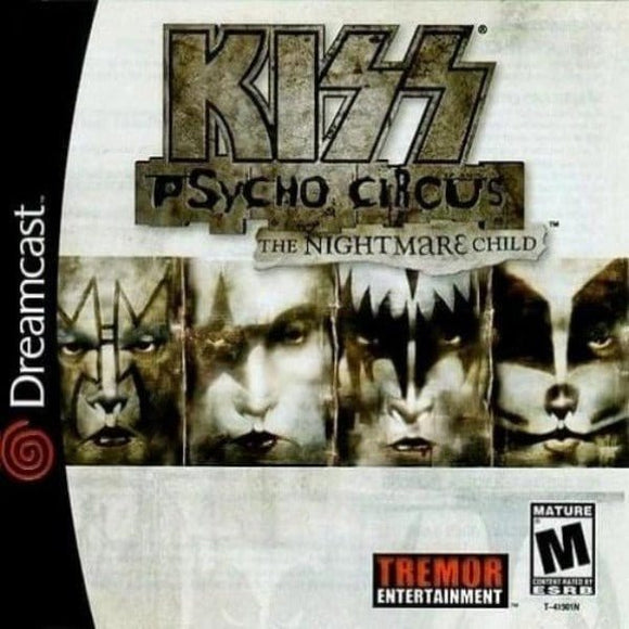 KISS Psycho Circus The Nightmare Child Sega Dreamcast Game - Gandorion Games