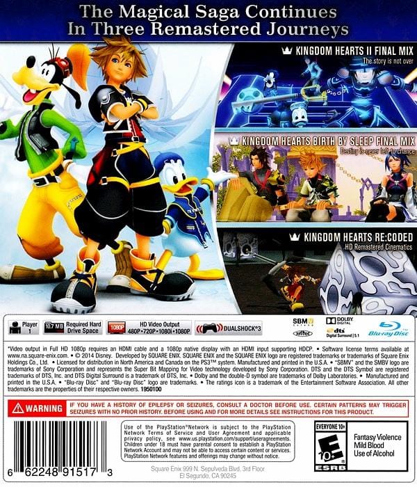 PlayStation Kingdom Hearts Games