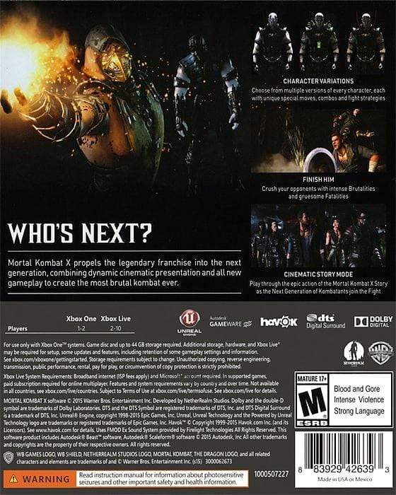 Mortal Kombat Microsoft Xbox 360 - Gandorion Games