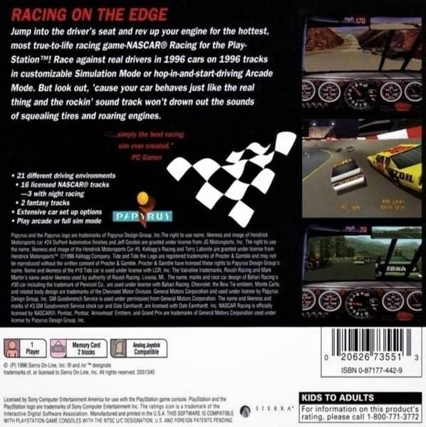 NASCAR Racing - Sony PlayStation – Gandorion Games