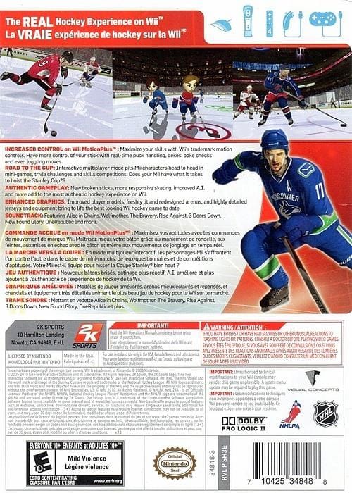  NHL 2K11 - Nintendo Wii : Video Games