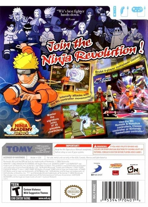 Naruto Clash of Ninja Revolution Nintendo Wii – buttondelight