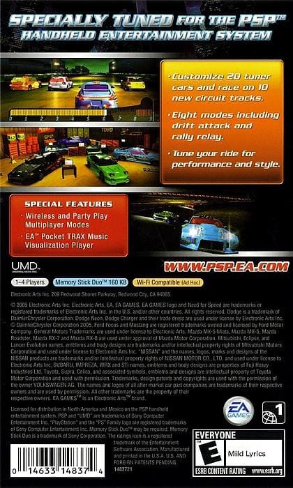  Need for Speed: Underground Rivals - Sony PSP : Video Games