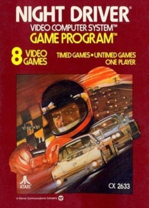 Night Driver Atari 2600 Game - Gandorion Games