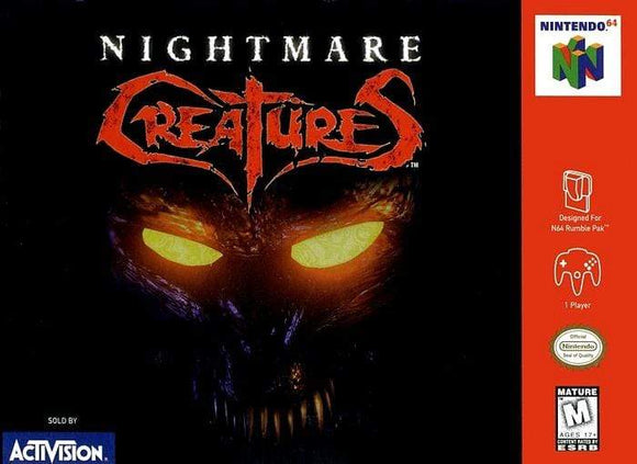 Nightmare Creatures Nintendo 64 Video Game N64 - Gandorion Games