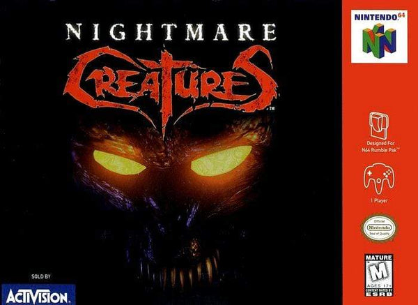 Nightmare Creatures【中古美品・N64北米版】 Nightmare Creatures Nintendo 64 N64 Authentic Game Cartridge