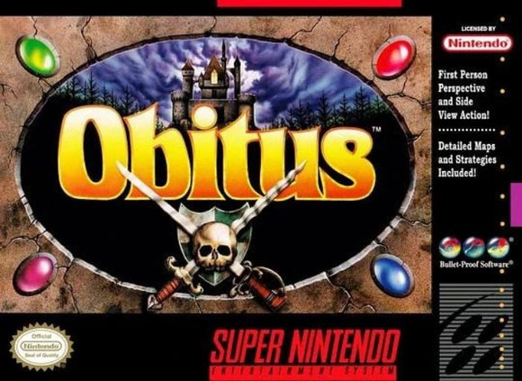 Obitus Super Nintendo Video Game SNES - Gandorion Games