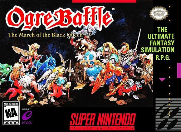 Ogre Battle The March of the Black Queen Super Nintendo Video Game SNES - Gandorion Games