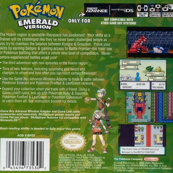 Pokemon Emerald Version Nintendo Game Boy Advance - Gandorion Games