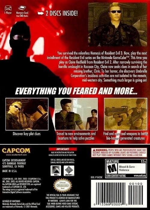 Resident Evil - Code Veronica X (Nintendo GameCube, 2003) for sale