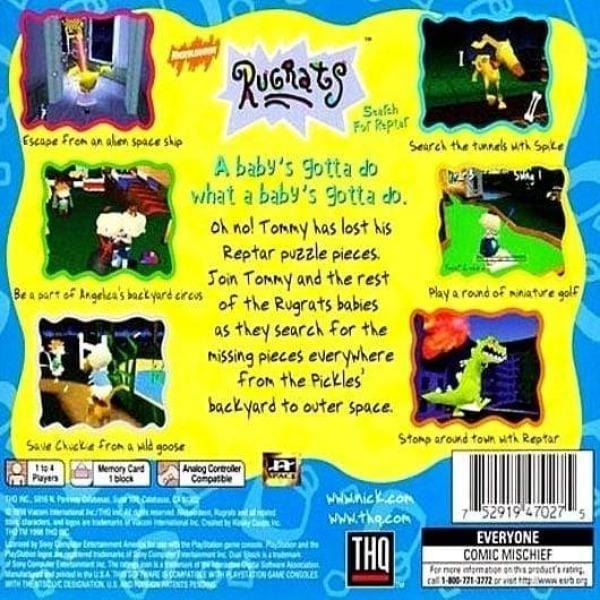 Rugrats Search for Reptar Sony PlayStation PS1 Video Game - Gandorion Games