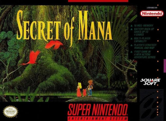 Secret of Mana Super Nintendo Video Game SNES - Gandorion Games