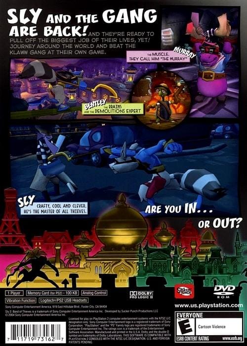 Sly Cooper Sony Playstation 2 Game