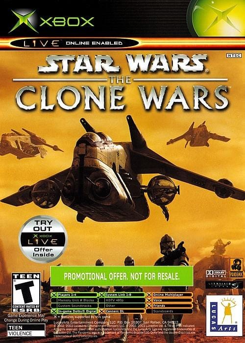 Star Wars: The Clone Wars & Tetris Worlds Microsoft Xbox Video Game - Gandorion Games