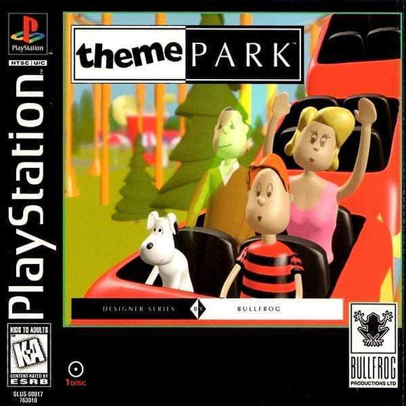 Theme Park Sony PlayStation Video Game PS1 - Gandorion Games