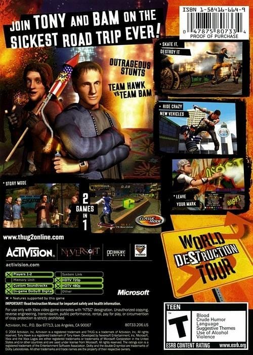 Tony Hawk's: Underground 2 - Xbox Game