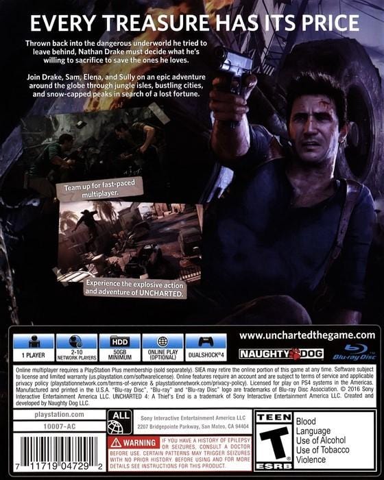 Uncharted 4: A Thief's End - PlayStation 3 | PS3
