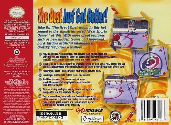 Wayne Gretzky's 3D Hockey 98 N64