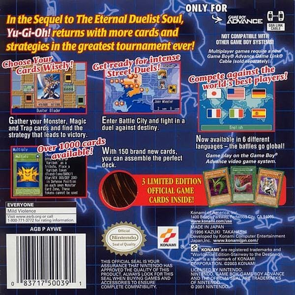 Yu-Gi-Oh! Worldwide Edition: Stairway to the Destined Duel Nintendo Game Boy Advance GBA