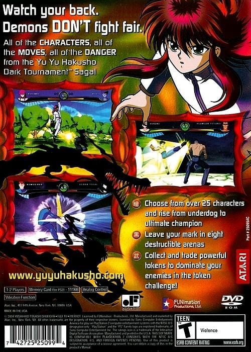Jogo Yu Yu Hakusho Dark Tournament - PS2 - Loja Sport Games