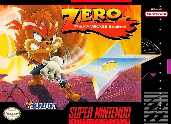 Zero the Kamikaze Squirrel Super Nintendo Video Game SNES - Gandorion Games