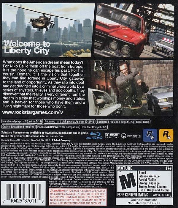 Grand Theft Auto IV - PlayStation 3 – Gandorion Games