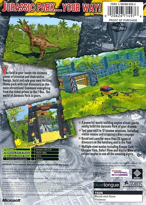 Jurassic Park Operation Genesis