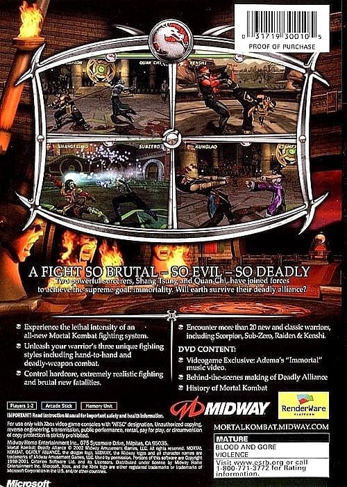 Mortal Kombat Microsoft Xbox 360 - Gandorion Games