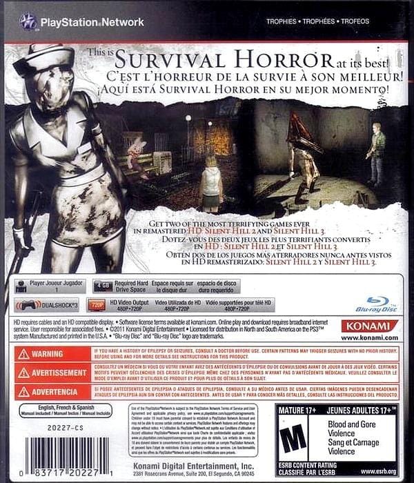 Silent Hill HD Collection Sony PlayStation 3 Video Game PS3