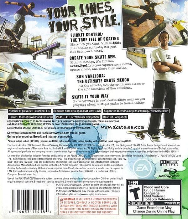 Preços baixos em Sony Playstation 3 Skate 3 Video Games