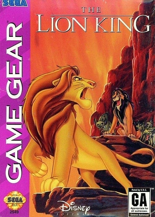 The Lion King Sega Game Gear Video Game - Gandorion Games